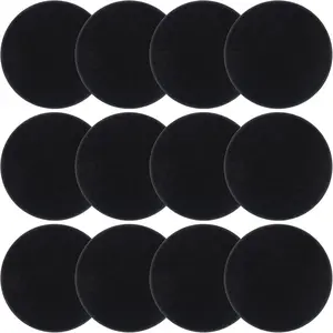12 Pcs 6.7 Inch Round Activated Charcoal Filters Replacement Odor Control Pads for Compost Bucket and Standard Kitchen Compost Bin