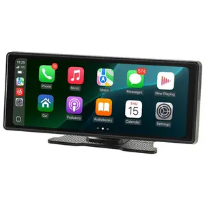 VEVOR Wireless Car Stereo, 10-Inch HD Portable Radio Touch Screen Compatible with Apple CarPlay and Android Auto, CarPlay Screen for Car with Voice Control, Mirror Link, Bluetooth, GPS Navigation