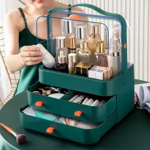 Delicate girl's storage box, cosmetics new home, transparent top cover, drawer, makeup storage box, large capacity, vanity, bedroom, bathroom, storage