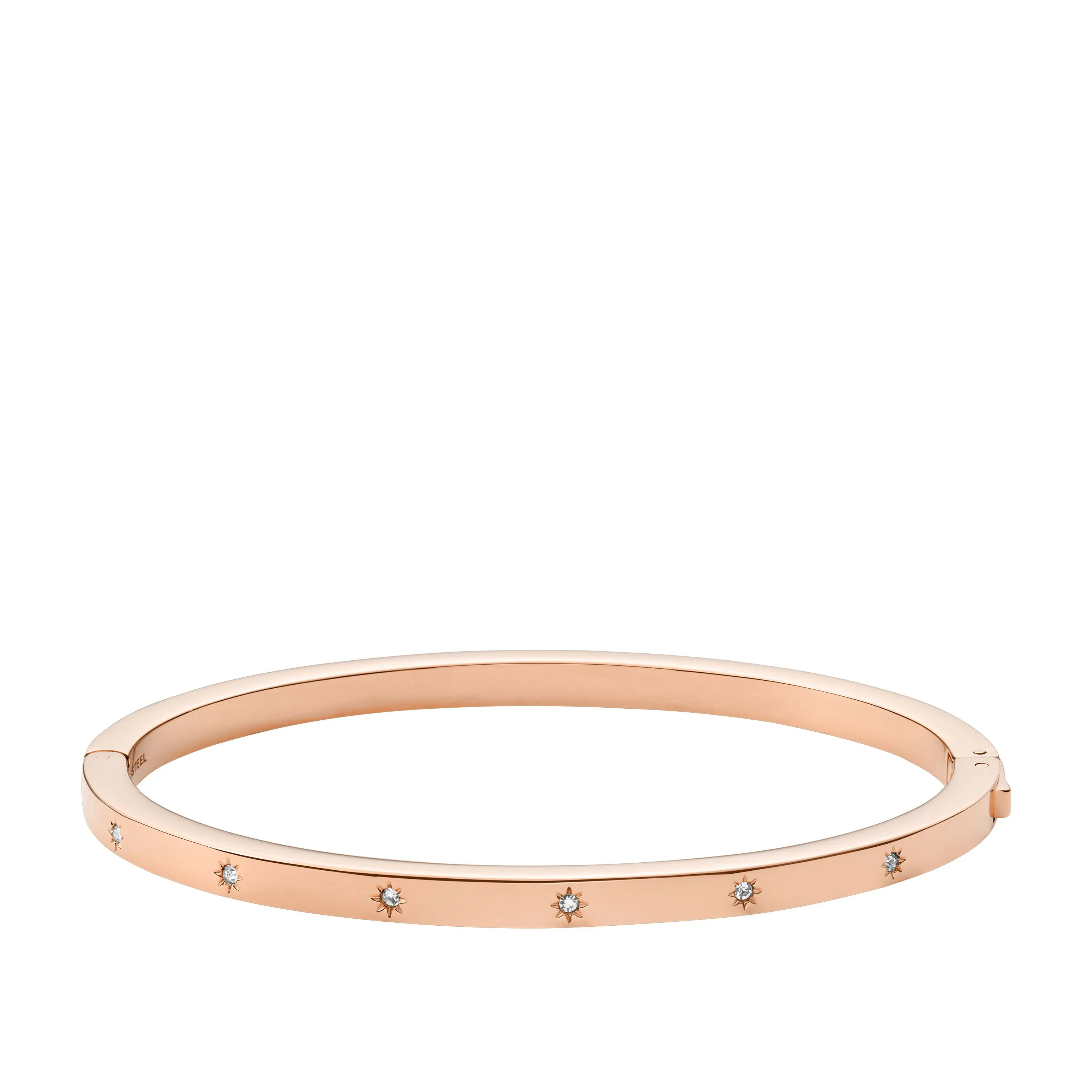 Fossil Women's Sadie Shine Bright Rose Gold-Tone Stainless Steel Bangle Bracelet