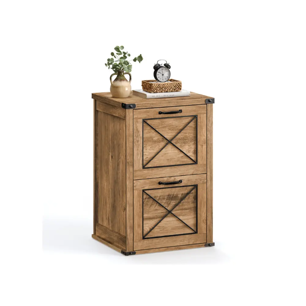 VASAGLE File Cabinet with 2 File Drawers, Printer Stand, Fit A4, Letter Size, Hanging File Folders, Modern Farmhouse Style, for Home Office