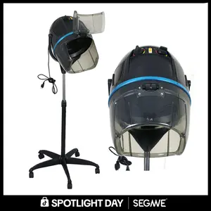 Segawe Professional Standing Hooded Bonnet Hair Dryer - 1300W Powerful Hair Blower, Multifunctional Blow Dryer, Stand-Up Floor Model with Rotary Design, Variable Temp for Smooth Drying, Black Beauty Products,summervibes