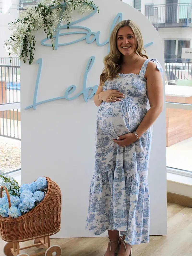 Blue flower dress on pregnant peraon - TikTok Shop Blue flower dress on pregnant peraon - TikTok Shop