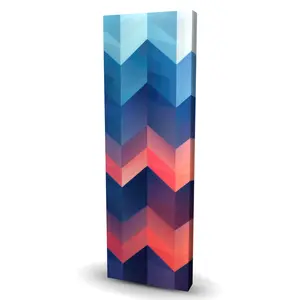 212 MAIN Heat Waves Blue Vibrant Wall Art Print - 20x60 in Artistic Home Decor Piece, Ideal Gift