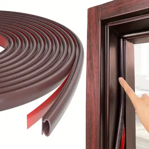 Self-Adhesive Rubber Door Seal Strip, Soundproof Windproof, Ideal for Home Interior Comfort and Quiet Environment, Suitable for Doors and Windows