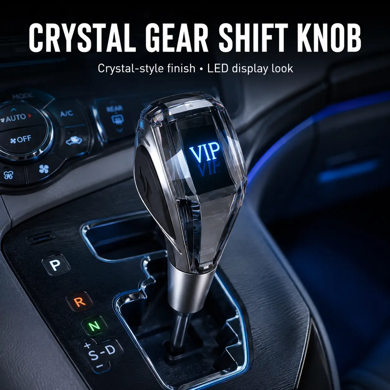 car shift knob, crystal gear shifter, led gear knob, car interior upgrade, car interior accessory, automotive gear replacement, transparent gear knob, crystal car interior decor, illuminated shift handle, vehicle gear stick replacement