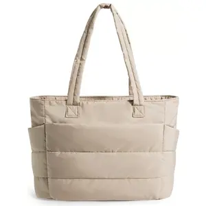Tote Bag for Women, Lightweight Puffy Tote Bag with Compartments Shoulder Bag Handbag for Travel, Work, Gym | Lightweight