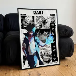 My Hero Academia Dabi Anime Poster, MHA Manga Wall Artwork, Japanese Prints, Decor Gift