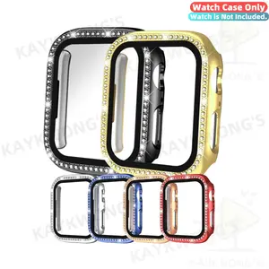 KAYKWONG'S Durable Iwatch Screen Protector Case, Single Row Diamond Design, Fits for iWatch Series 11/10/9/8/7/6/5/4 Ultra, 49mm-41mm Front Cover Protection Accessories