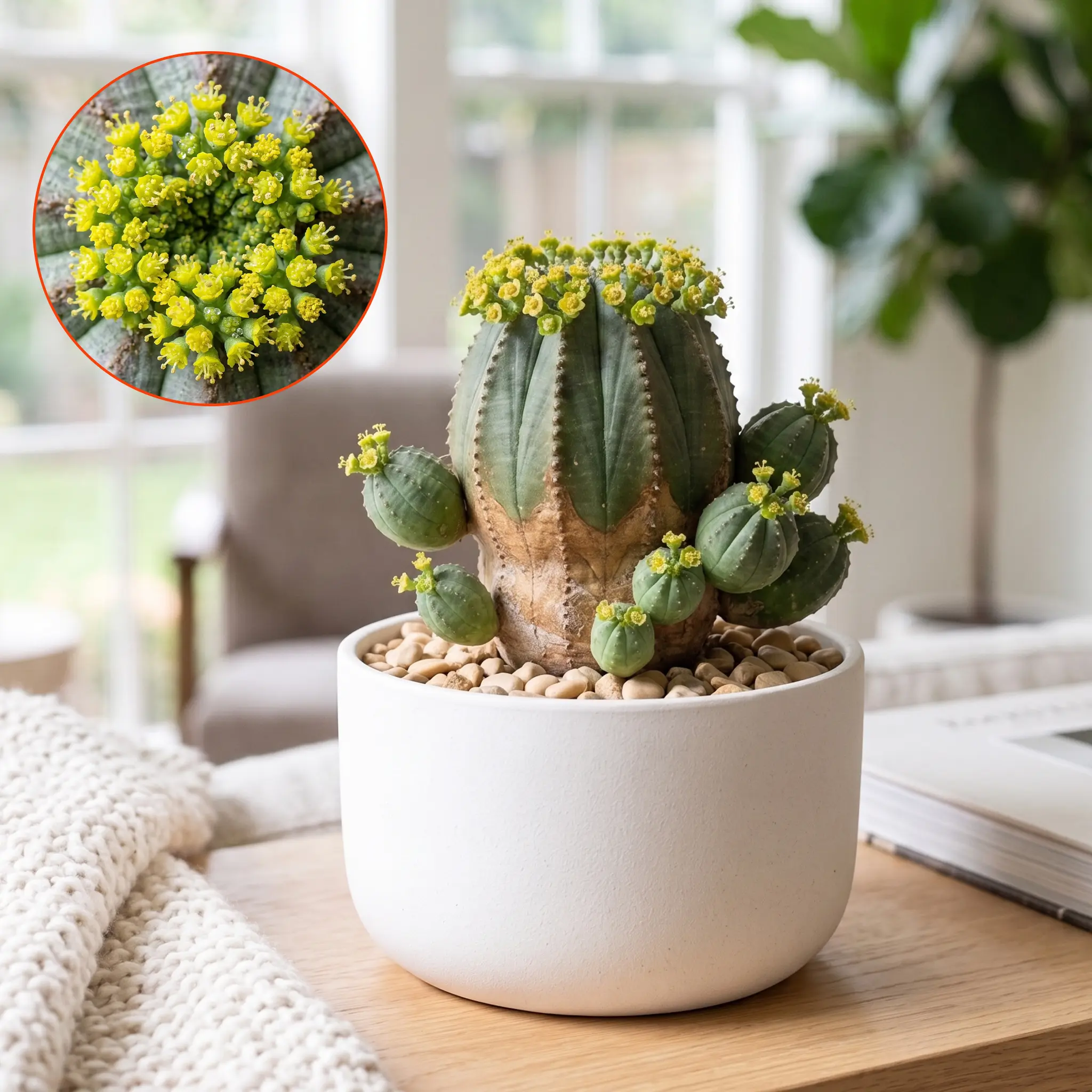 Euphorbia Obesa Bare Root Plant Unique Succulent Collector Plant Living Sculpture Desert Plant Easy Care Indoor Garden