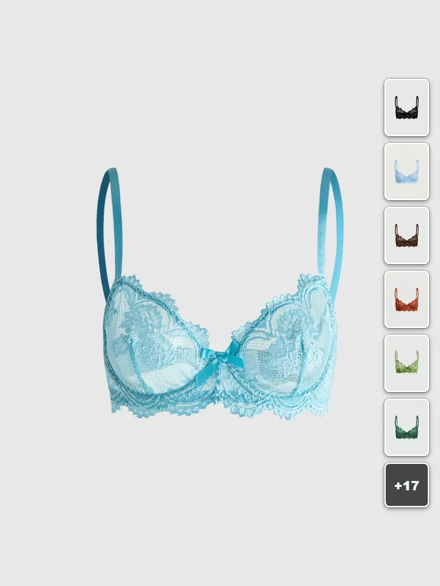 ZEQUA Goth Eyelash Floral Lace Underwire Triangle Cup Bralette Y2K Going Out