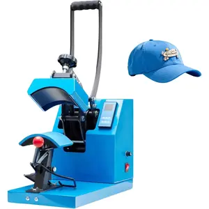 Hat Heat Press Machine for Caps, Professional Curved Hat Press with 3.2"×5.5" PTFE-Coated Platen, Digital LCD Display, 400W Power, Memory Preset for Sublimation, Vinyl & DTF Transfer on Baseball Caps, Trucker Hats & Visors