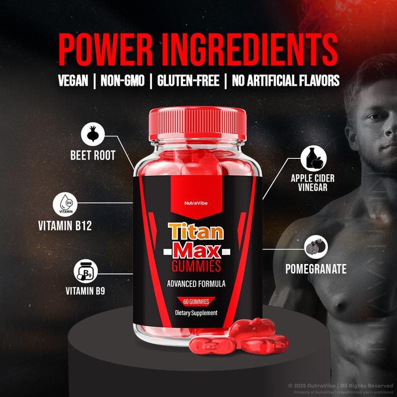 Titan Max Gummies - Advanced Formula 1000mg Gummies with Natural Ingredients for Health & Wellness