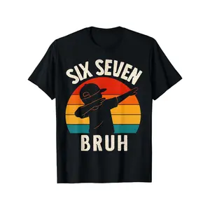 67 Meme 6 7 Numbers Dabbing Six Seven Bruh Funny T-Shirt for Boys & Girls - 67 Meme Graphic Print, Casual Short Sleeve Crew Neck Tee, Regular Fit, All-Season Comfort