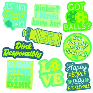 Pickleball Sticker Extra Large Stickers for Adults Funny Adhesives with Memes Funny Stickers with Colorful Graphic Decals Pickle Ball  Funny Sarcastic  Multi