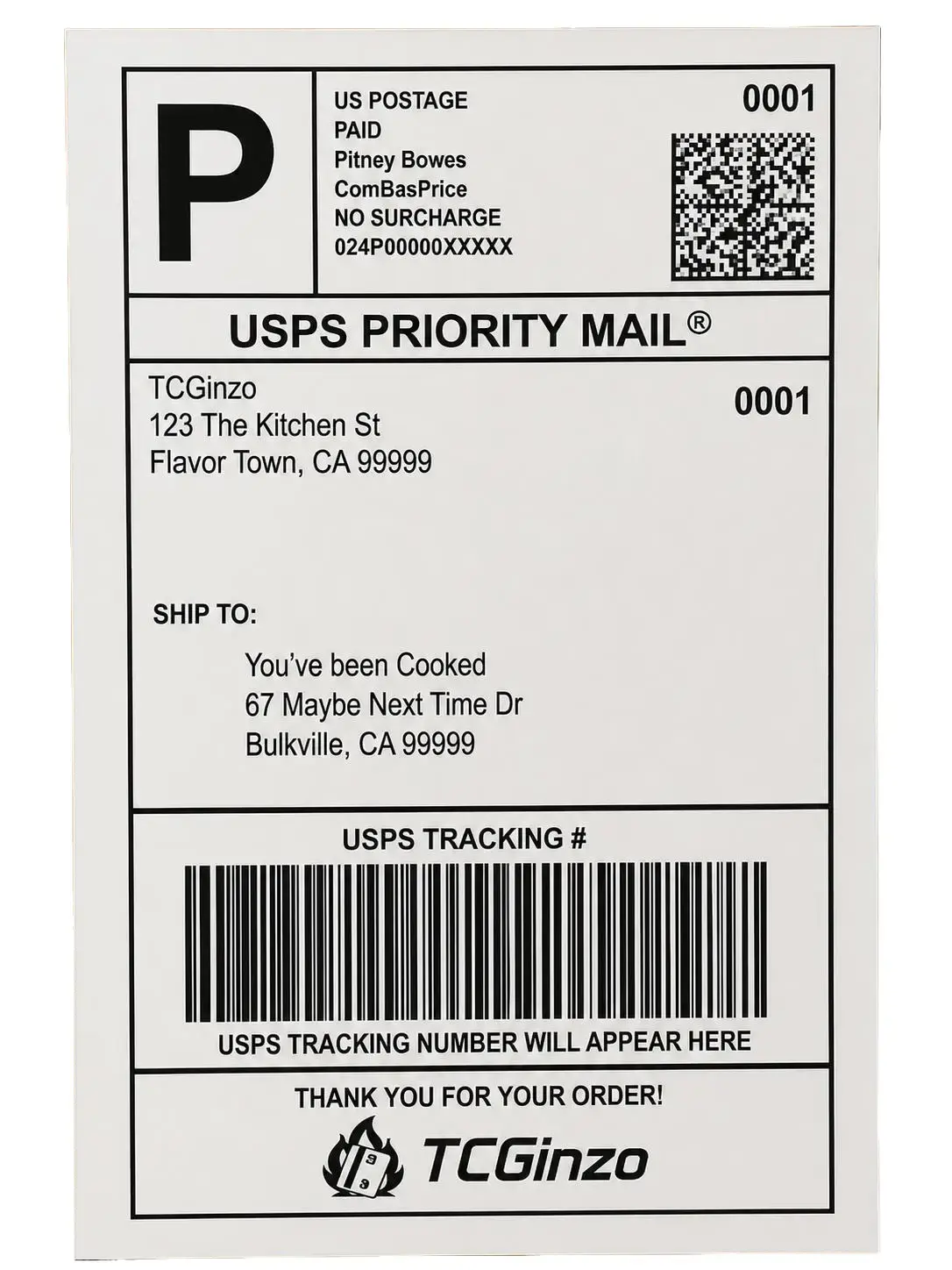 Shipping Label Shipping Label