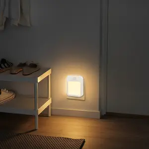 Motion Sensor Night Light Dimmable Plug-in Wall Light 1-Pack Warm White Cozy Ambiance Ideal for Bedrooms Bathrooms