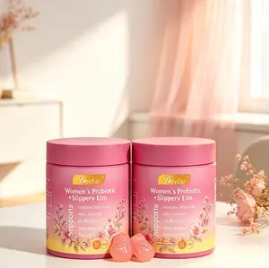 Her Juicy All-in-One Feminine Wellness Probiotic Gummies for Ladies, Slippery Elm & Prebiotic Lactobacillus Complex to Stabilize Intimate pH & Soothe Dryness, Tropical Hawaiian Pineapple Flavor, 60 Soft Chews