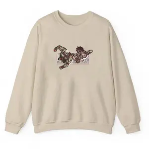 Anime Embroidered Sweatshirt, Eren Yeager Titan Pullover / Anime Attack on Titan Sweaters / Anime Embroidery Menswear / Anime embroidery / Reiner vs Eren sweatshirt Cotton Hoodie