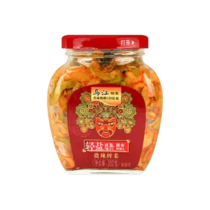 WUJIAN Lightly Salted Spicy Preserved Mustard Greens Jar - 300g, Perfect Side Dish for Rice, Authentic Chinese Flavor