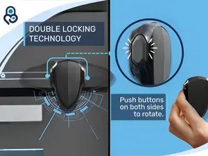 Oven Lock Child Safety - Durable, Heat-Resistant, 180° Rotating Design, 3M VHB Acrylic Adhesive, Easy to Install, Black Color