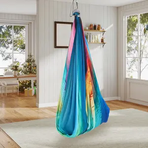 Garvee Dual-Layer Sensory Swing Chair for Kids - Calming Deep Pressure Therapy Hammock - 360° Swivel, Indoor/Outdoor Rocker, 300 lbs Capacity - Ideal for Autism, ADHD, Sensory Processing - Size: 1.5*1.4m