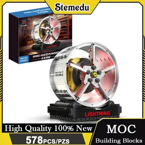 578Pcs Technical Super Car Wheel Hub Building Blocks With Power Motor Educational Construction Bricks Toys For Boys Gift