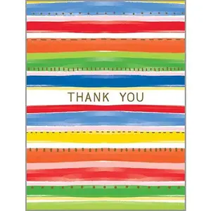 Thank You Greeting Card - Bold Stripes