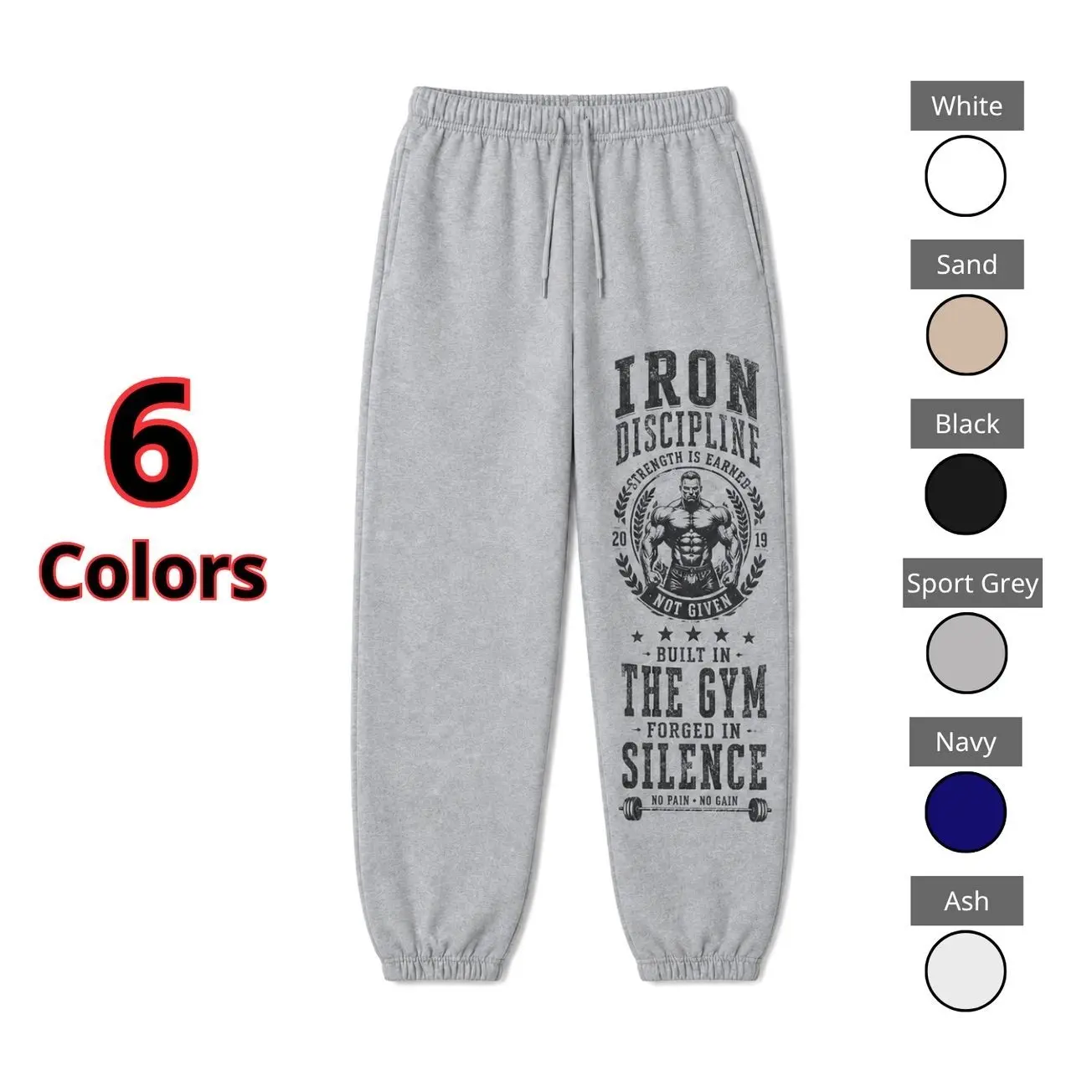 Men’s & Women’s Motivational Weightlifting Sweatpants, Athletic Graphic Joggers with Relaxed Fit, Elastic Waist & Drawstring, Casual Workout Pants for Fitness, Strength Training, Gym Sessions, Lounging & Daily Streetwear 2