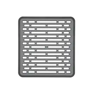 Small Sink Mat: Gray Polypropylene Kitchen Sink Protector & Dish Drying Rack, Freestanding, Hand Wash, 12.25" x 11.5"