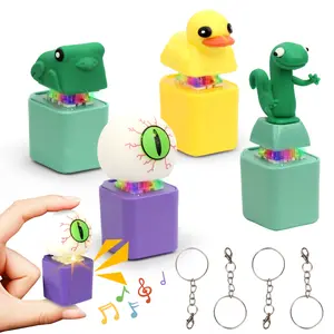 Mini Stress Relief Funny Keychain Toy with Lights and Sounds, Sensory Entertainment Anxiety Reliever for Kids Adults, Ideal Party Birthday Christmas Gift, Sensory Fidget Keychain