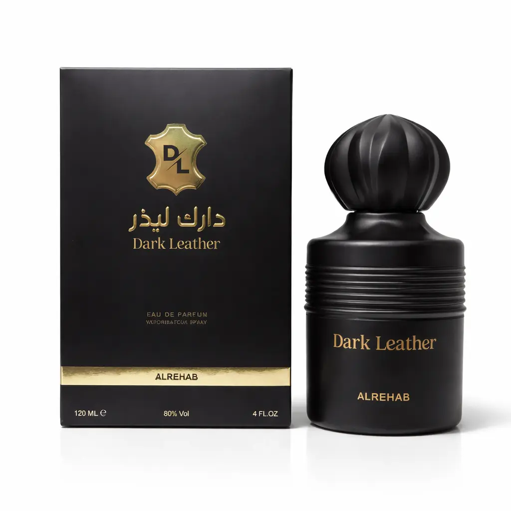 al rehab Dark Leather Eau de Parfum, Aromatic Unisex Fragrance with Smoky Leather Accords, Citrus Spicy & Vanilla Scents for Adults, 120 ML, Citrus Spicy Edp, 120Ml, Smoky Woods