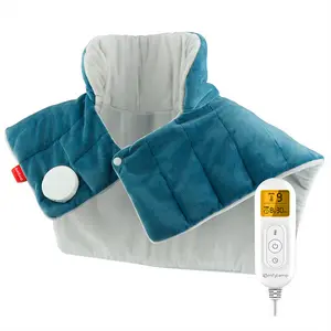 Weighted Heating Pad for Neck and Shoulders, 2.2lb Large Electric Heated Neck Shoulder Wrap - 9 Heat Settings, 11 Auto-Off, Stay on, Backlight