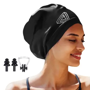 Large Swim Cap, Unisex, Specially designed swim cap for long hair, thick curly hair and braids, keep hair dry