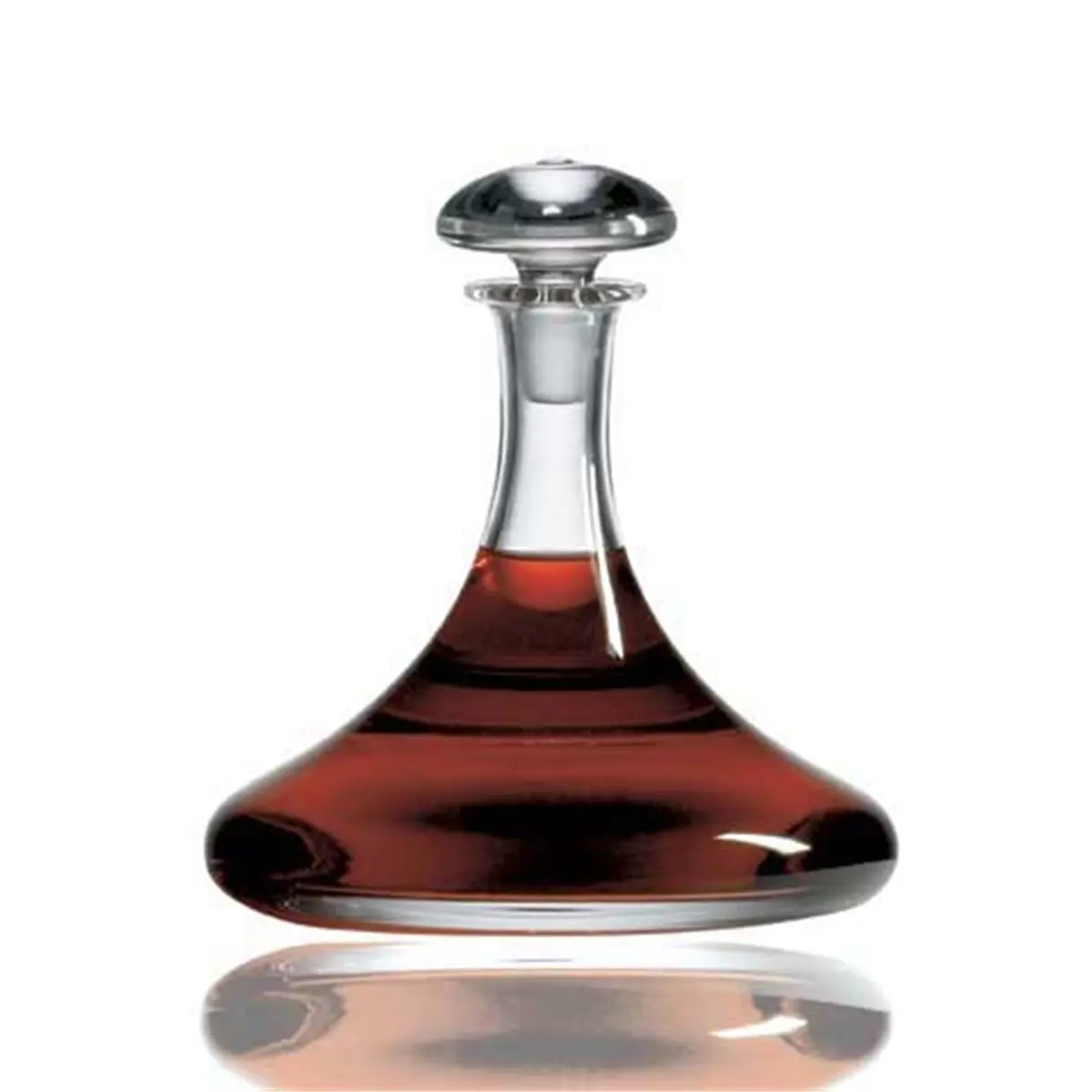 Ravenscroft Crystal W2718 Ship's Table Decanter, 40oz, 9 in Height, 8 in Width, Wide Bottom, Lead-Free Glass, With Stopper, Optimal Aeration Space, Enhances Wine Tasting Experience, Aerates Wine