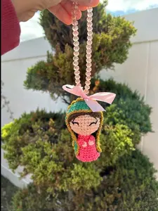 Saint Crochet Bendiciones De Carro-Handmade Religious Ornament Gift , Faith Decor Gift