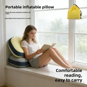 Portable Inflatable Travel Pillow, Ultra-Soft Camping Pillow with Quick Inflation, Must-Have for Comfort on Trips, Camping & Outdoor Adventures