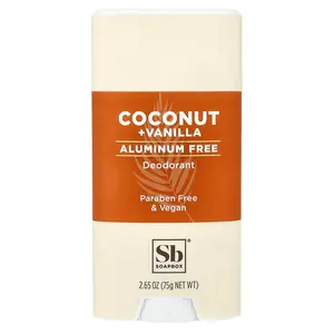 Soapbox Aluminum Free Deodorant, Coconut Vanilla, 2.65 oz (75 g)