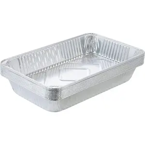 Deep Foil Pans Full Size, Large Disposable Roasting & Baking Pan, 21"x13" (10 Pack) Extra Heavy Duty Chafing Trays for Hotels, Restaurants, Heating, Buffets & Bakeware