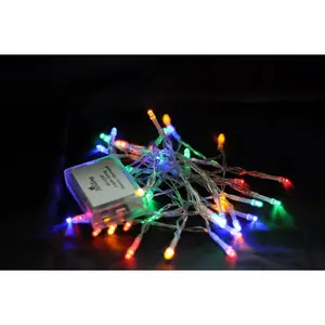 Battery Operated Christmas Lights,13 ft Short Clear Wire String Led Twinkle Fairy Light for Small Mini Xmas Tree and Wedding Party Indoor/Outdoor Decoration(Multicolor)
