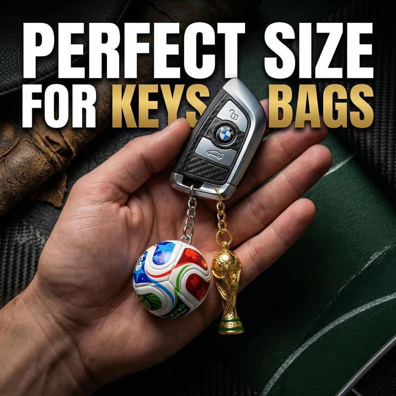 2026 USA-Canada-Mexico World Cup Keychain Set: World Cup Trophy & Official Match Ball Design, Premium Sports Fan Accessories 2026 USA-Canada-Mexico World Cup Keychain Set: World Cup Trophy & Official Match Ball Design, Premium Sports Fan Accessories