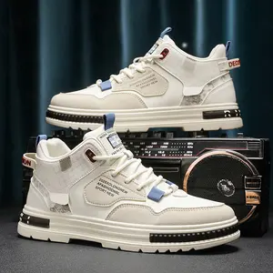 Men's shoes new British style fashion board shoes thick soles of all lightweight cargo shoes anti-slip wear-resistant men's casual shoes
