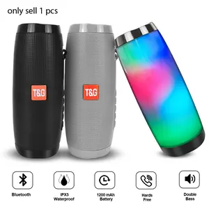 Wireless Bluetooth-compatible Speaker Portable Small Audio Outdoor Waterproof Subwoofer Bass LED Lights Music Sound Box Bicycle USB FM Radio TF Card U Disk Aux Mini Dual Speakers Column Acoustics Blootooth Baffle Large Volume Gift