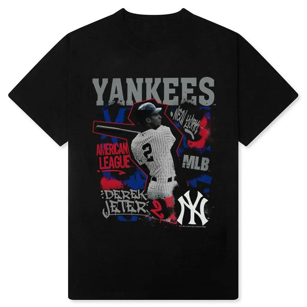 Derek Jeter The Captain Vintage T-Shirt Heavyweight Cotton Graphic Tee