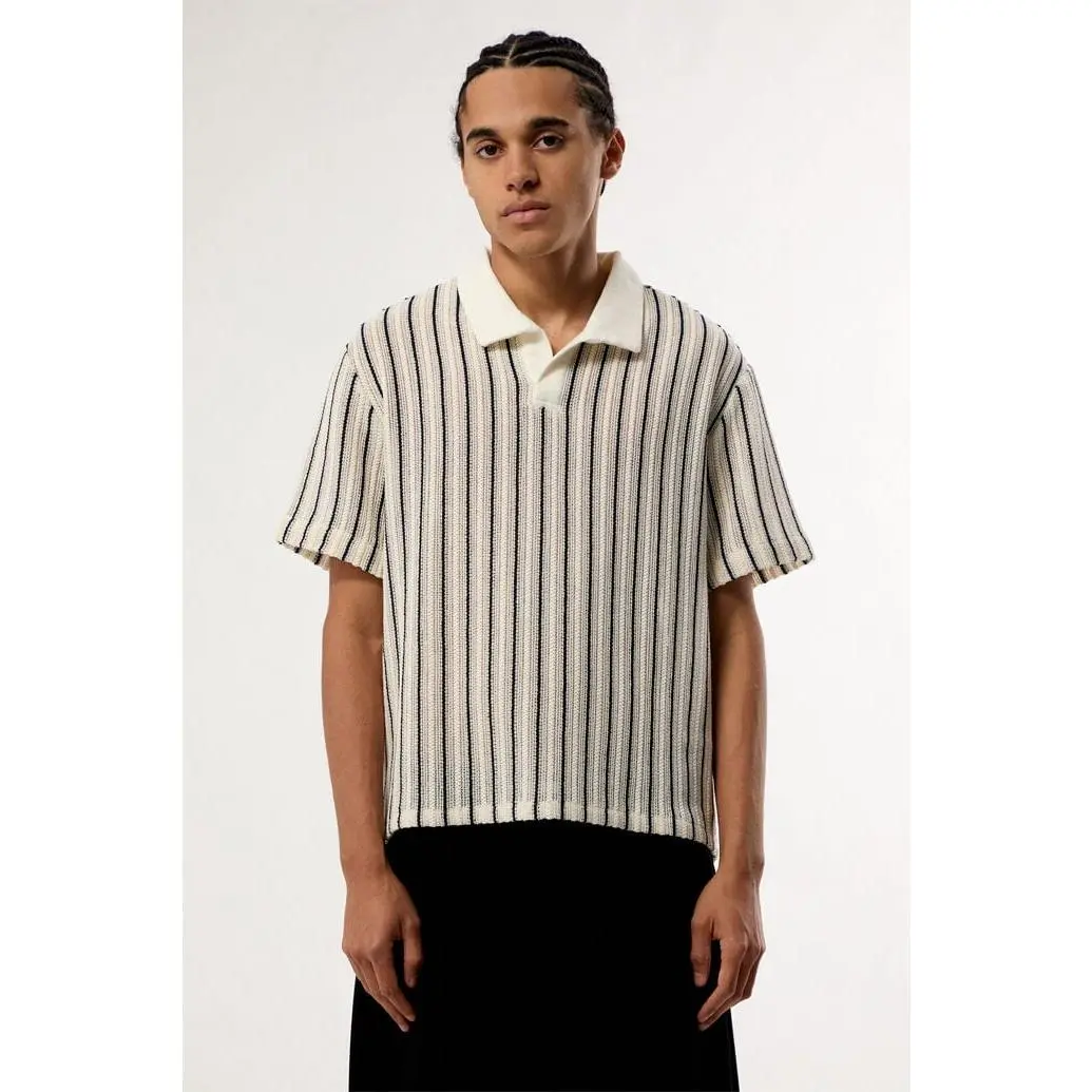 Pacsun Men's Striped Knit Polo Shirt