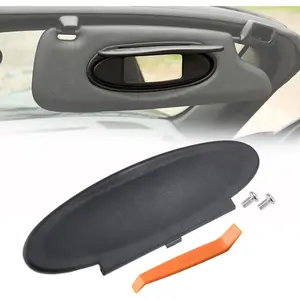 Sun Visor Vanity Mirror Covers Driver or Passenger Side Visor Mirror Lid Replacement for Porsche 996/997-911 986/987 for Boxster for Cayman 1996-2010 1Pcs Black