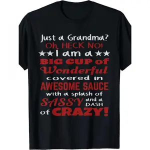 Oversized Pure T-Shirt Funny Grandma Great Grandma Quotes Saying Birthday Christmas Gift Casual Everyday Outfit Tee Shirt