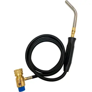 Appli Parts APHT-3W single burner hand torch with 5 ft hose and handle for soldering welding and brazing with map or propane fuel for HVAC and Plumbing