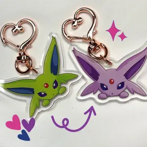 Shiny Espeon 2” Acrylic Keychain ~ Eeveelution Pokemon Charms