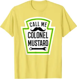 Colonel Mustard Funny Halloween Mustard Costume T-Shirt - Farhadheid Shop 28B0B3BQ9SCY